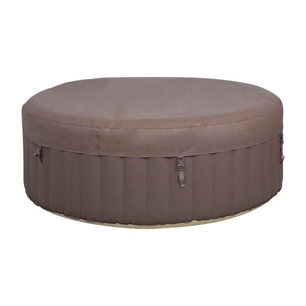 EASE.ZONE Spa aufblasbar beheizt, 800 Liters, Schwarz, 180 x 180 x 65 cm