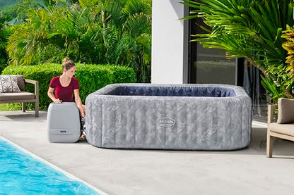 Bestway® Lay-Z-SPA® Energiespar-Whirlpool San Francisco HydroJet Pro™ mit App-Steuerung, für 7 Personen 230 x 230 x 71 cm, Marmor-Optik (Samtgrau)