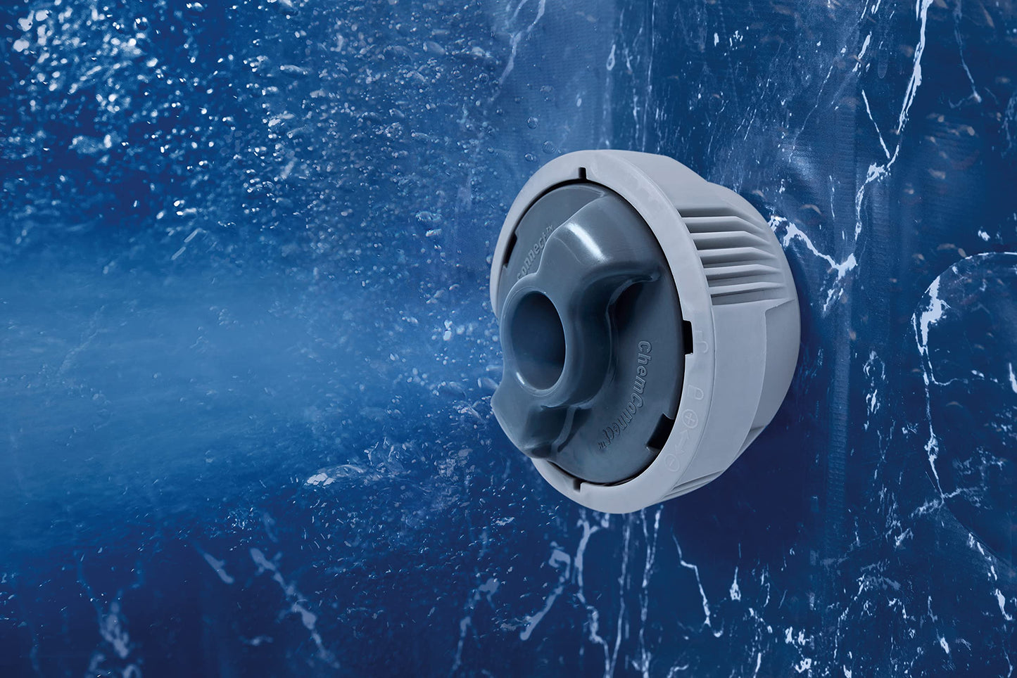 Bestway® Lay-Z-SPA® Energiespar-Whirlpool San Francisco HydroJet Pro™ mit App-Steuerung, für 7 Personen 230 x 230 x 71 cm, Marmor-Optik (Samtgrau)