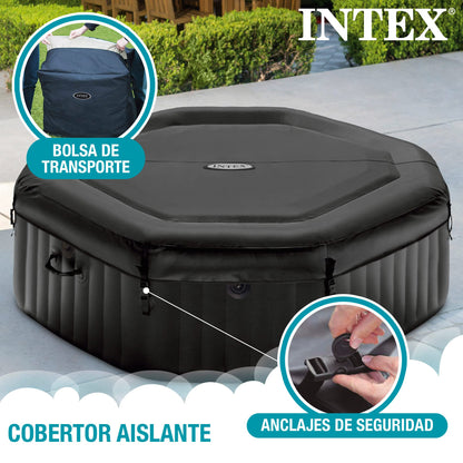 Intex 86IN X86IN X28IN PURESPA Jet and Bubble Deluxe Set