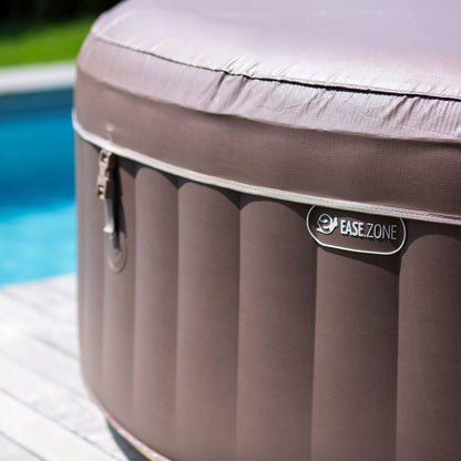 EASE.ZONE Spa aufblasbar beheizt, 800 Liters, Schwarz, 180 x 180 x 65 cm