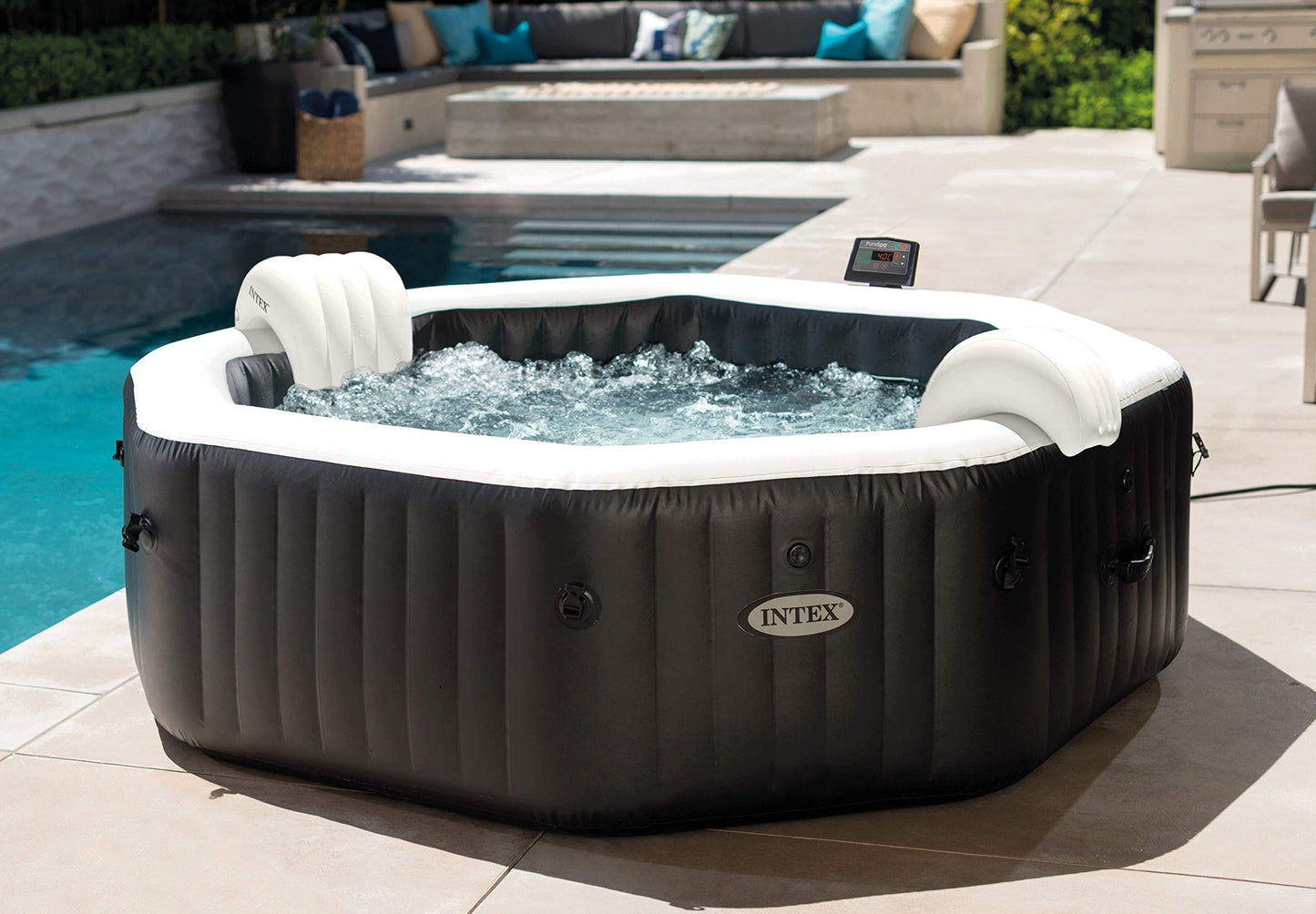 Intex 28462 Whirlpool, Schwarz, Ø 218 x 71 cm