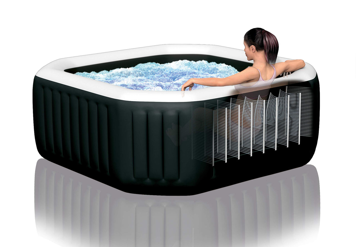 Intex 28462 Whirlpool, Schwarz, Ø 218 x 71 cm